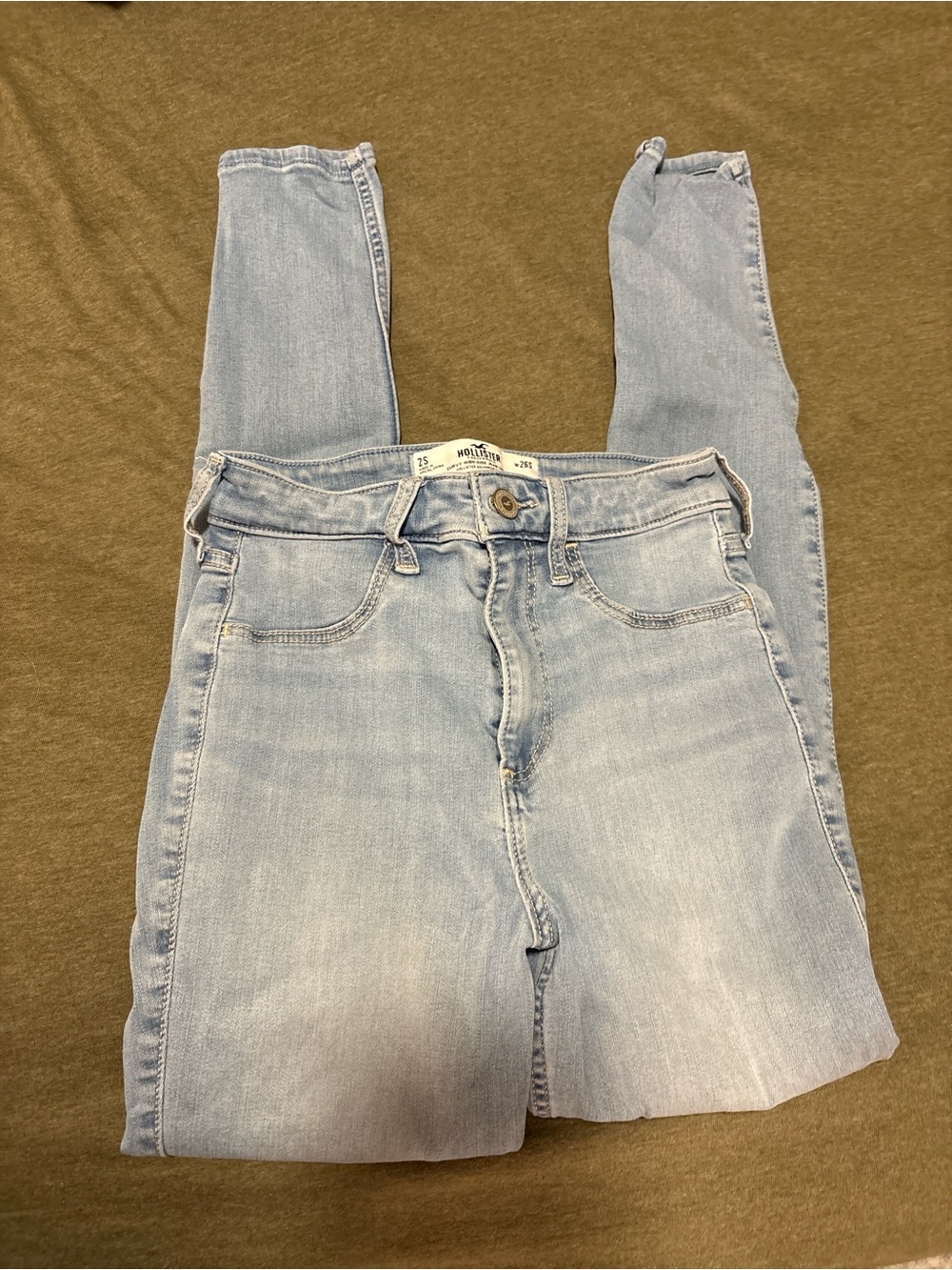Hollister Women’s Light Wash Skinny leggings Jeans - Pale Blue size 2 short